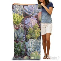 Annays Fleshy Potted Plants Lightweight Absorbent Quick-Drying Spa Towels Swimsuit Bath and Shower Towel Beach Blanket for Women，Men 80x130cm 31.5x51.2inches - B07VNPT6KR